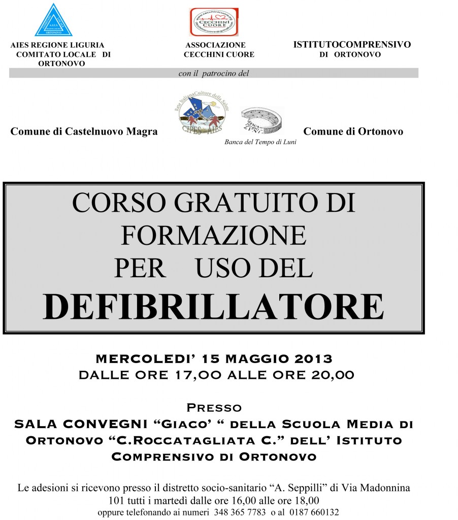Microsoft Word - CORSO di formazione uso DAE.doc