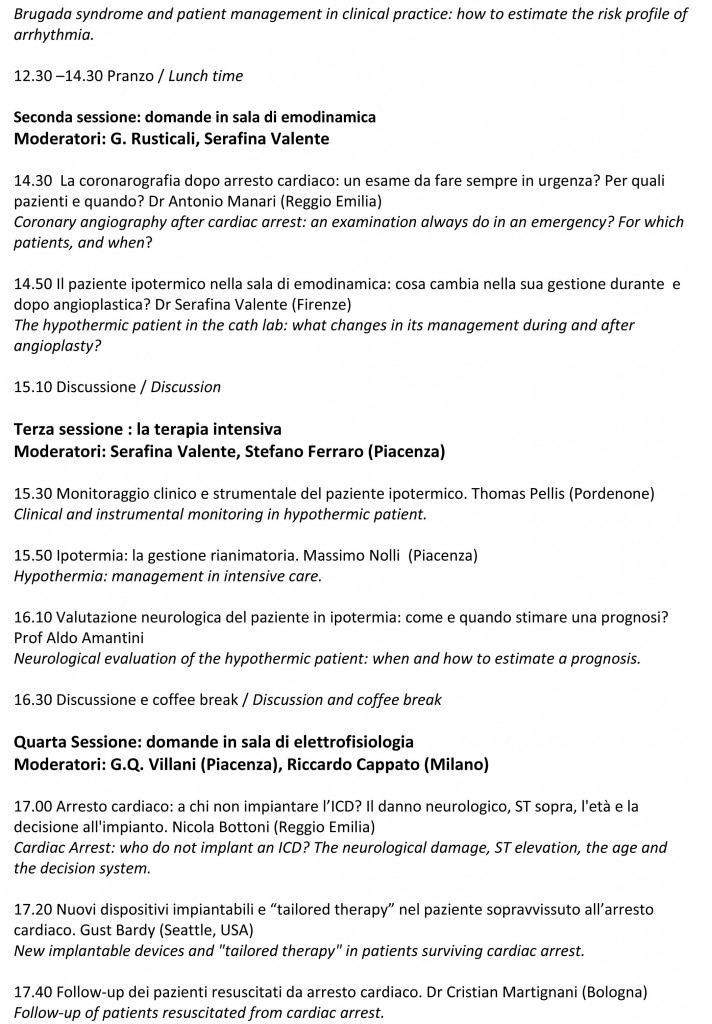 bozza programma preliminare