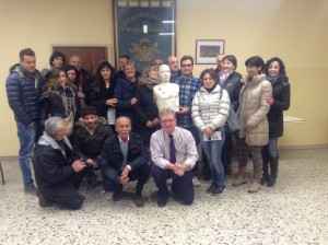 Gli amici di San Romano  nella sede della Misericordia, con l'immancabile "Ugo"