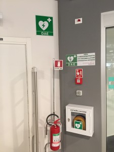 La postazione DAE n* 304, all'interno di Ipermoda Factory