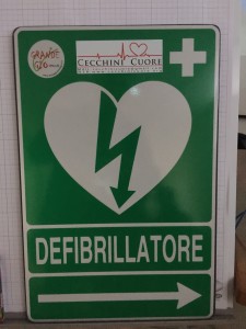 Uno dei 10 cartelli stradali che ci sono stati donati dalla GrandeGio' Onlus