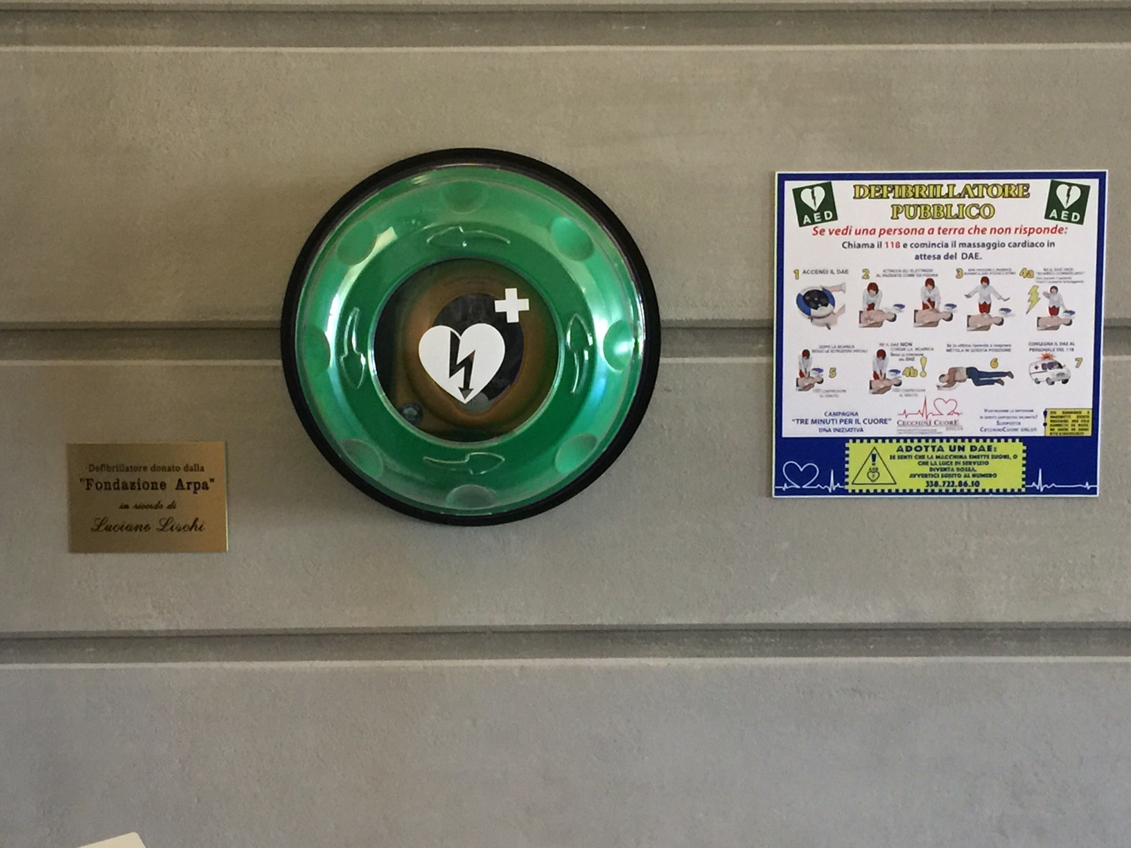 la postazione DAE n* 353 appena donata