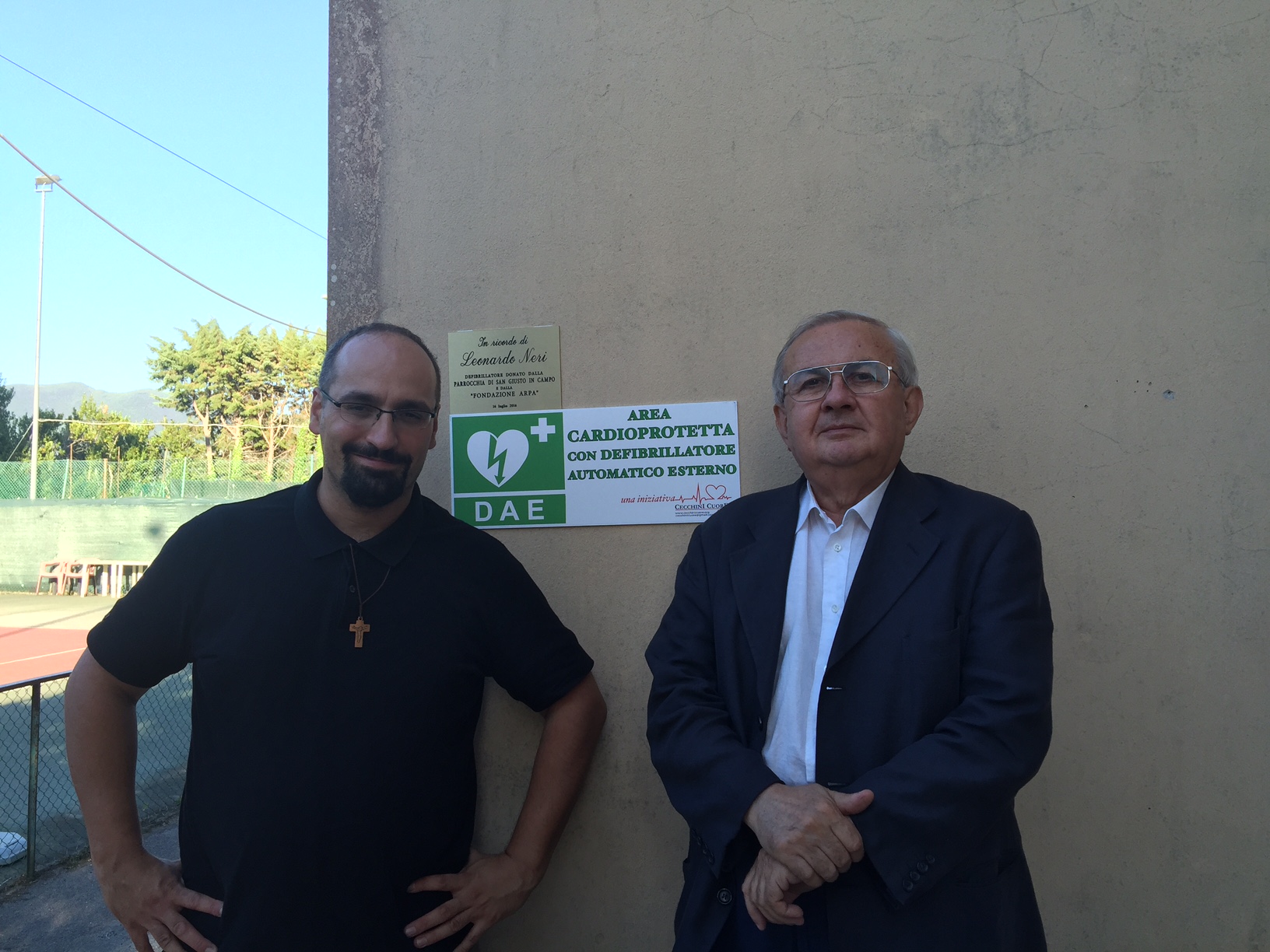 Don Luca Facchini con il Prof. Mosca