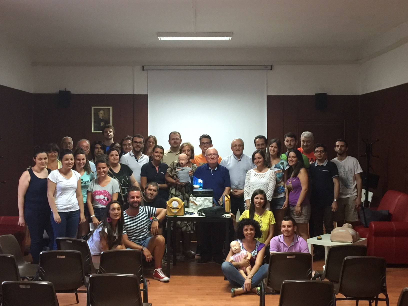 I corsisti di ieri, nella foto ricordo